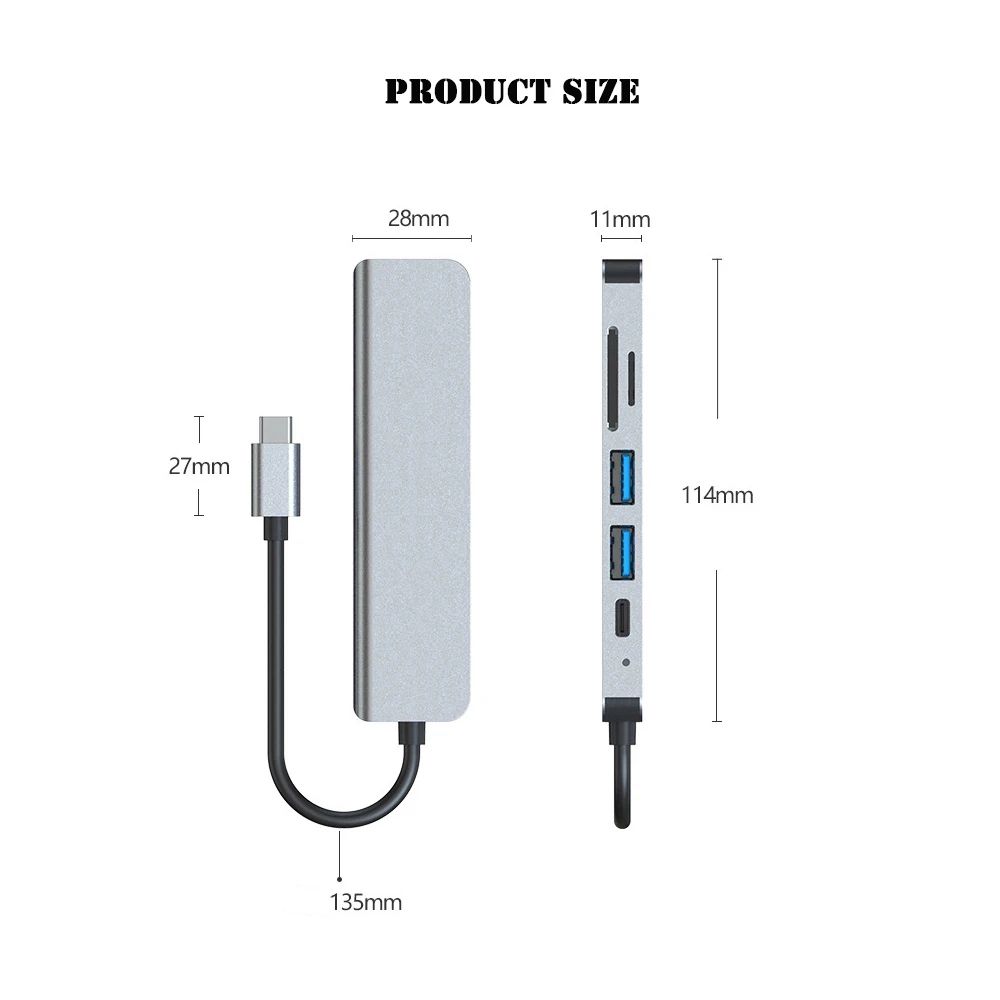 6in1 USB C Hub With 4K HDMI 87W PD Charging USB 30 Ports  TypeC Dock For MacBook Pro Nintendo Switc 5