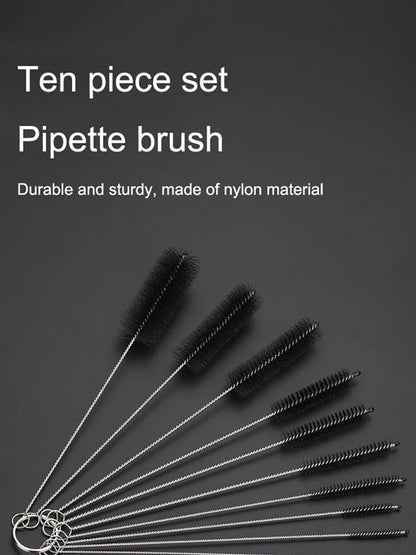 PrecisionClean 10Piece Stainless Steel Tube And Equipment Cleaning Brush Set 1