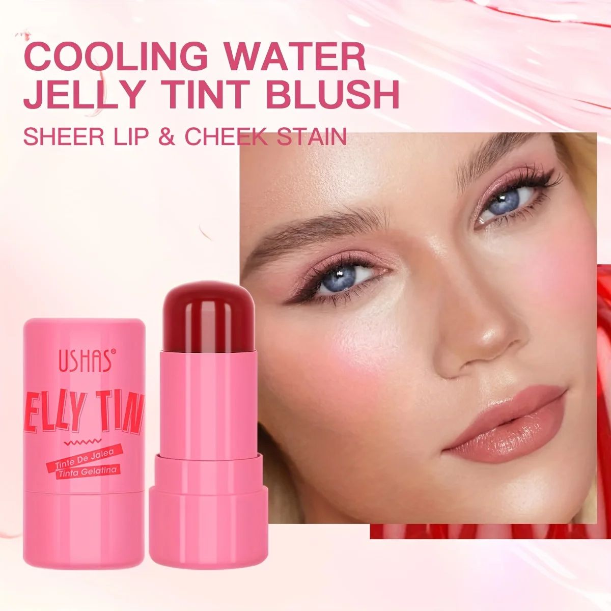 Jelly Blush Stick Lip Balm Eyeshadow MultiUse Matte Blush Moisturizing Brighten Lip Gloss Makeup St 1