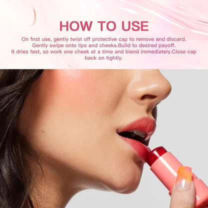 Jelly Blush Stick Lip Balm Eyeshadow MultiUse Matte Blush Moisturizing Brighten Lip Gloss Makeup St 4