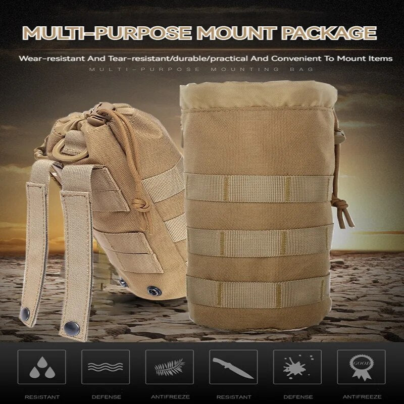Tactical Waist Pack For Outdoor Hiking Travel Water Bottle Bag With Cup Holder  Miscellaneous Stora 1