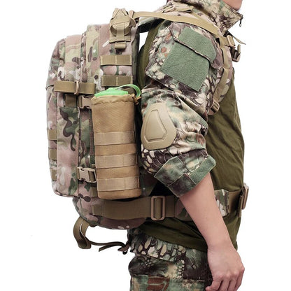 Tactical Waist Pack for Outdoor Hiking Travel Water Bottle Bag with Cup Holder & Miscellaneous Storage