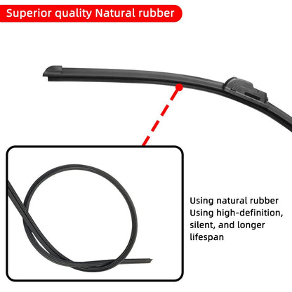Universal Car Windshield Wiper Blades Hook Compatible Frameless Bracketless Soft Rubber Wiper For S 3