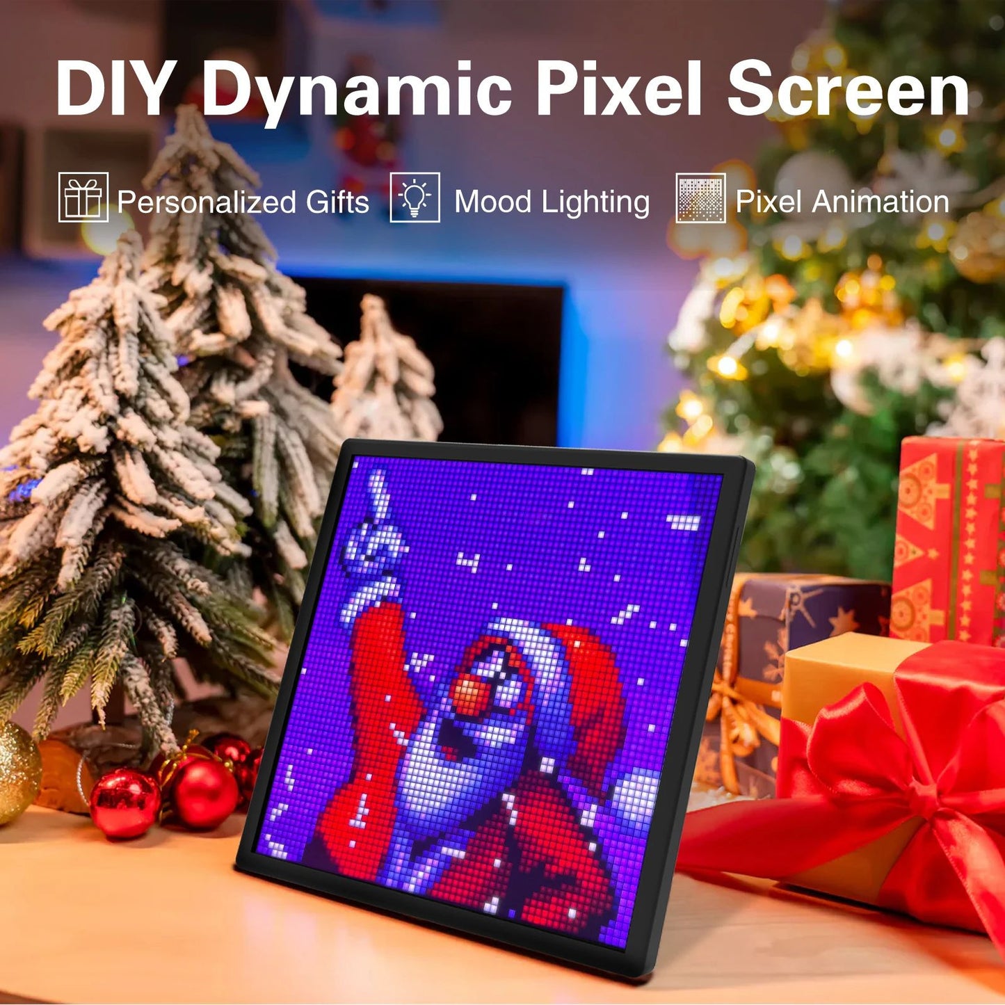 LED Pixel Display Matrix Panel Programmable Pixel Art Display With Bluetooth App Control Creative A 1