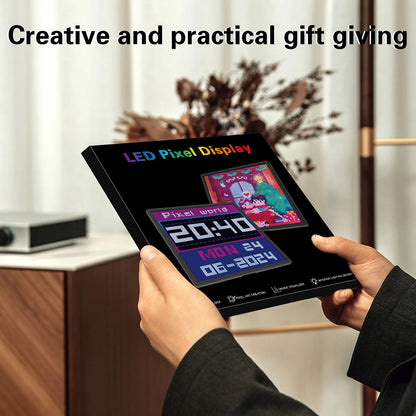 LED Pixel Display Matrix Panel Programmable Pixel Art Display With Bluetooth App Control Creative A 4