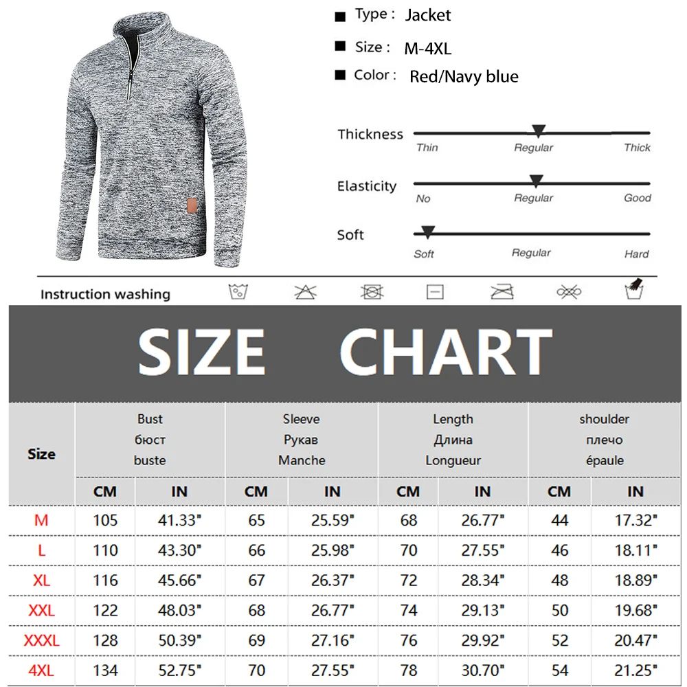 Premium Men Sweatshirt Half Zipper Pullover Thicker SpringAutumn Turtleneck Hoody For Outdoor Wear 1