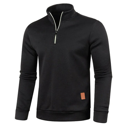 Premium Men Sweatshirt Half Zipper Pullover Thicker SpringAutumn Turtleneck Hoody For Outdoor Wear 2