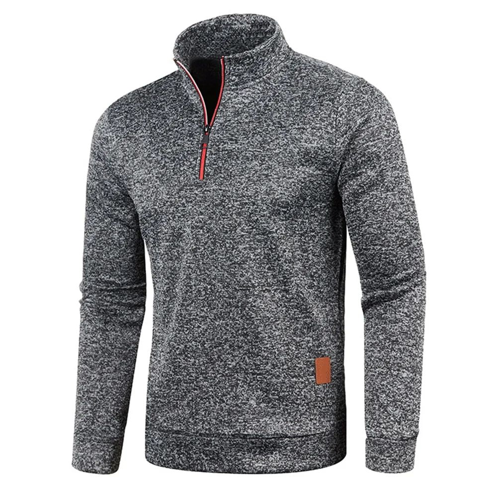 Premium Men Sweatshirt Half Zipper Pullover Thicker SpringAutumn Turtleneck Hoody For Outdoor Wear 3