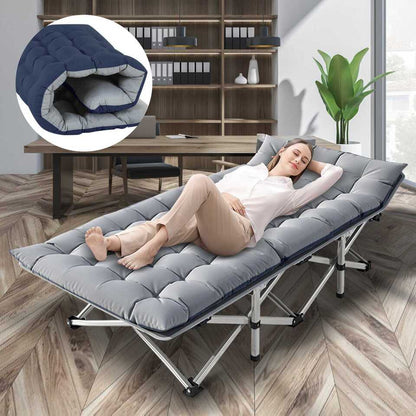 Heavy Duty Folding Camping Cot Portable Outdoor Bed For Adults Ideal For Festivals Beach RV And Hom