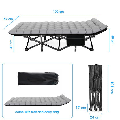 Heavy Duty Folding Camping Cot Portable Outdoor Bed For Adults Ideal For Festivals Beach RV And Hom