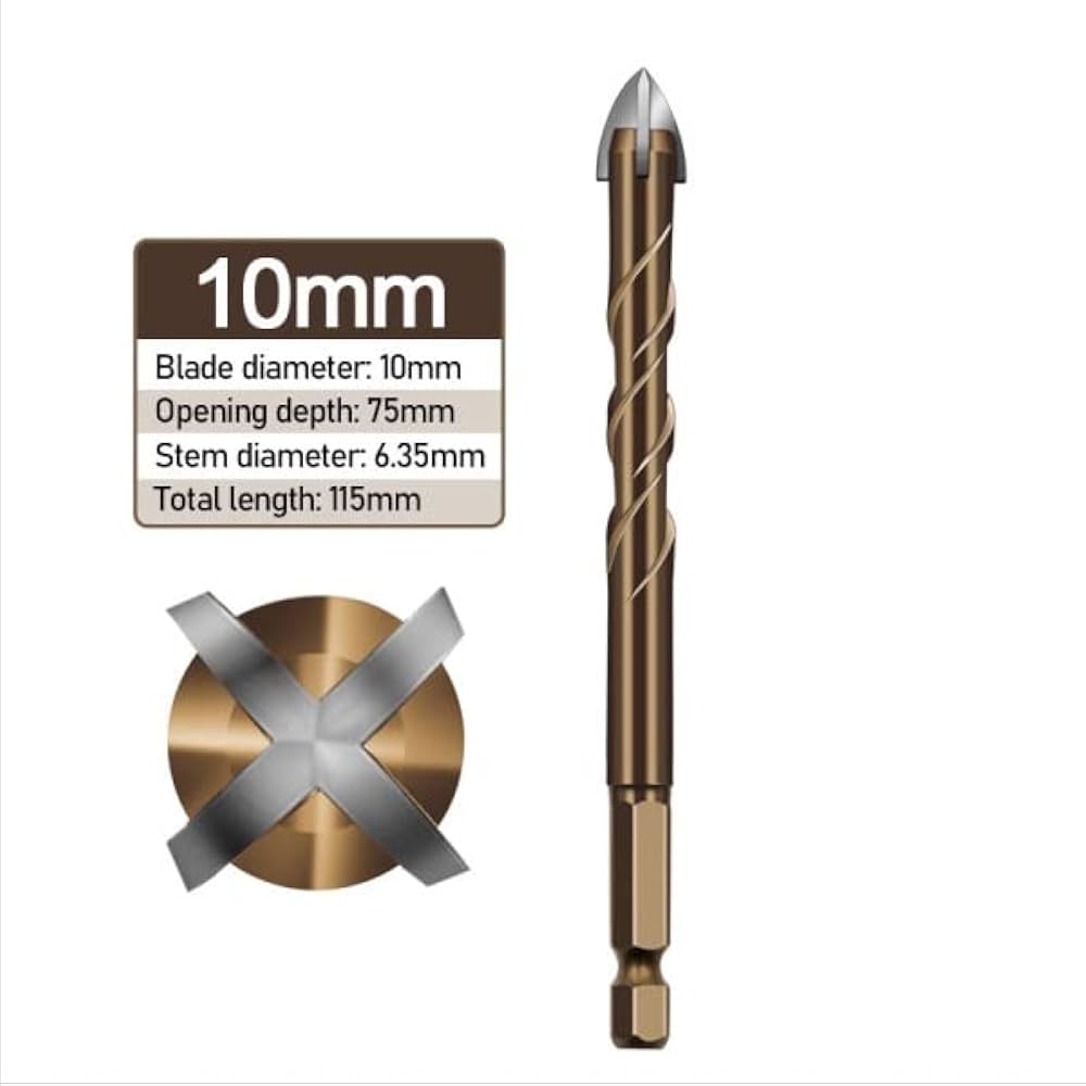 ProBore MultiSurface Masonry  Tile Drill Bit Set 3mm12mm Hex Shank 9