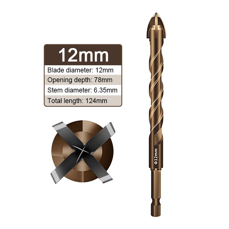 ProBore MultiSurface Masonry  Tile Drill Bit Set 3mm12mm Hex Shank 10