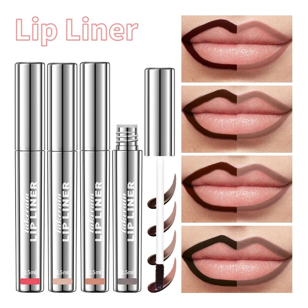Peel Off Lip Liner Waterproof Transfer-Proof Lipstick Tattoo, Long Lasting Matte Velvet Lip Tint Set in Sexy Red & Nude