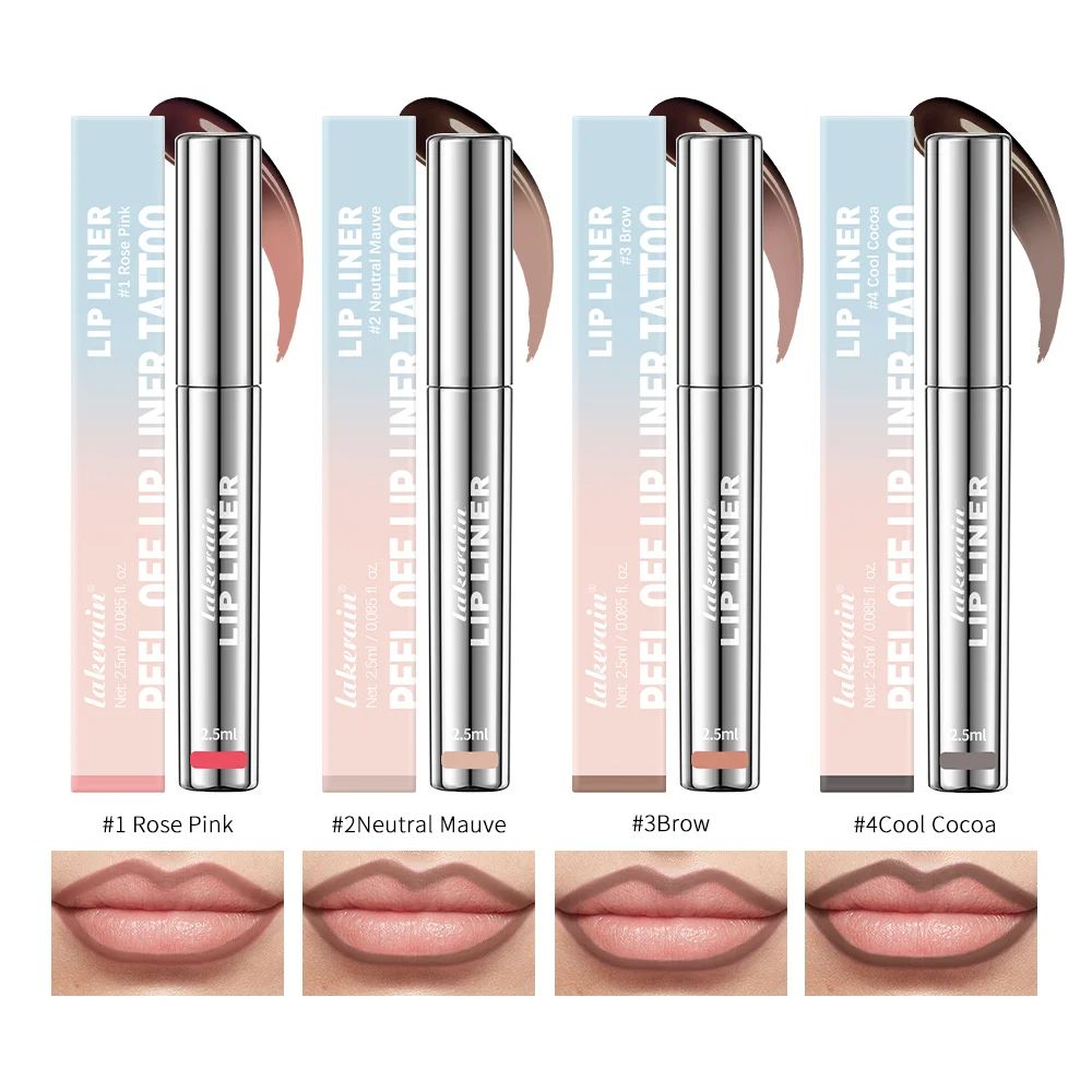 Peel Off Lip Liner Waterproof TransferProof Lipstick Tattoo Long Lasting Matte Velvet Lip Tint Set  5