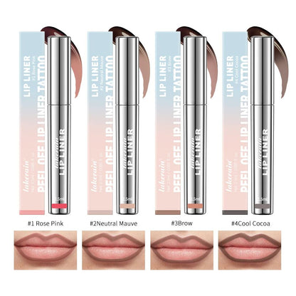 Peel Off Lip Liner Waterproof TransferProof Lipstick Tattoo Long Lasting Matte Velvet Lip Tint Set  5