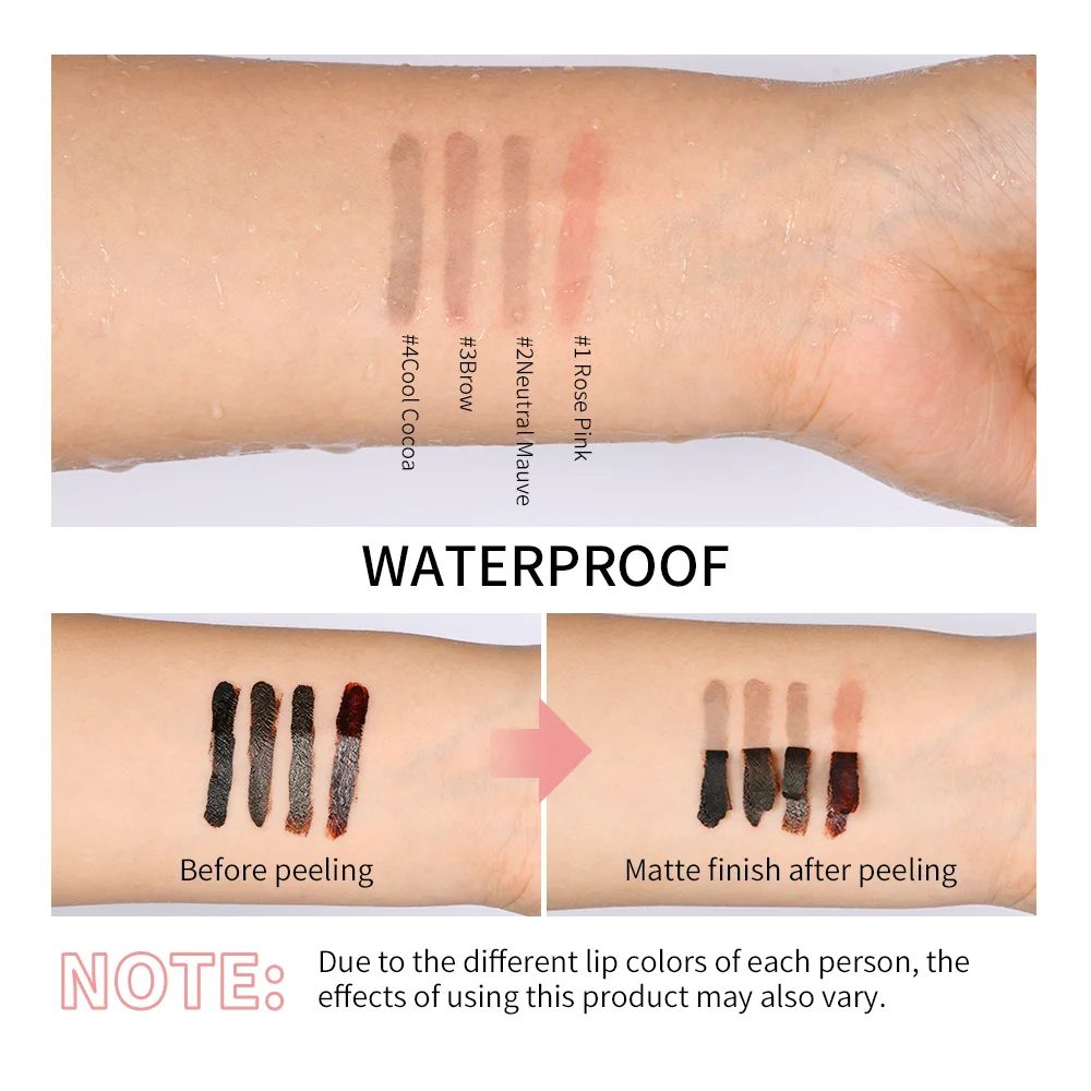 Peel Off Lip Liner Waterproof TransferProof Lipstick Tattoo Long Lasting Matte Velvet Lip Tint Set  4