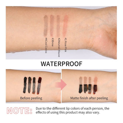 Peel Off Lip Liner Waterproof TransferProof Lipstick Tattoo Long Lasting Matte Velvet Lip Tint Set  4