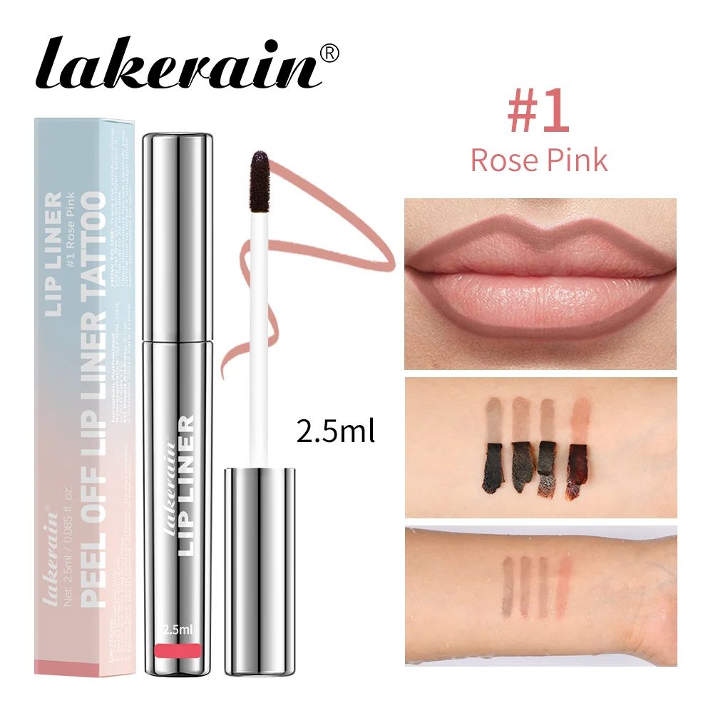 Peel Off Lip Liner Waterproof TransferProof Lipstick Tattoo Long Lasting Matte Velvet Lip Tint Set  6