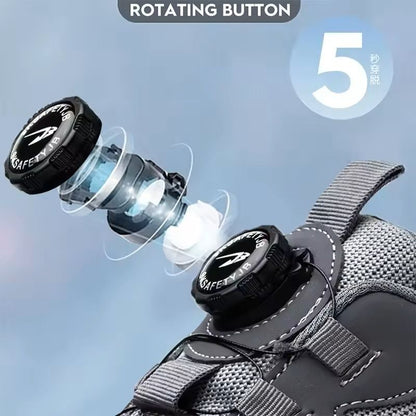 Mens Rotating Button Safety Shoes With Steel Toe Protection 3