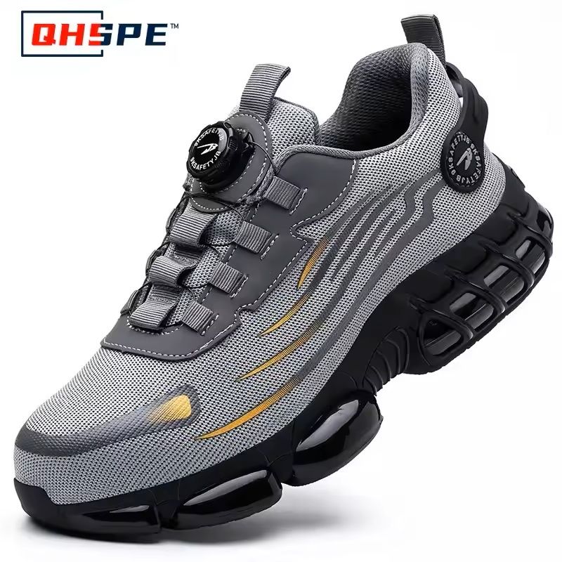 Mens Rotating Button Safety Shoes With Steel Toe Protection 7