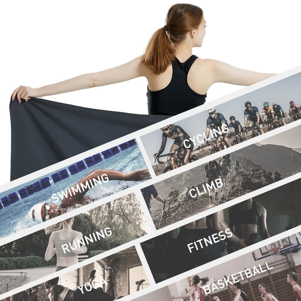 Quick Dry Microfiber Travel  Sports Towel Sandproof Soft  Light For Swim Gym Yoga 1