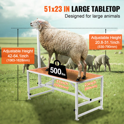 Goat  Sheep Stand Livestock Stand Adjustable Height Metal Livestock Milking And Shearing Stand For