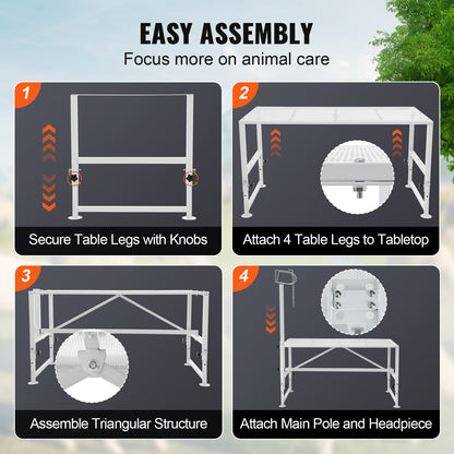Goat  Sheep Stand Livestock Stand Adjustable Height Metal Livestock Milking And Shearing Stand For