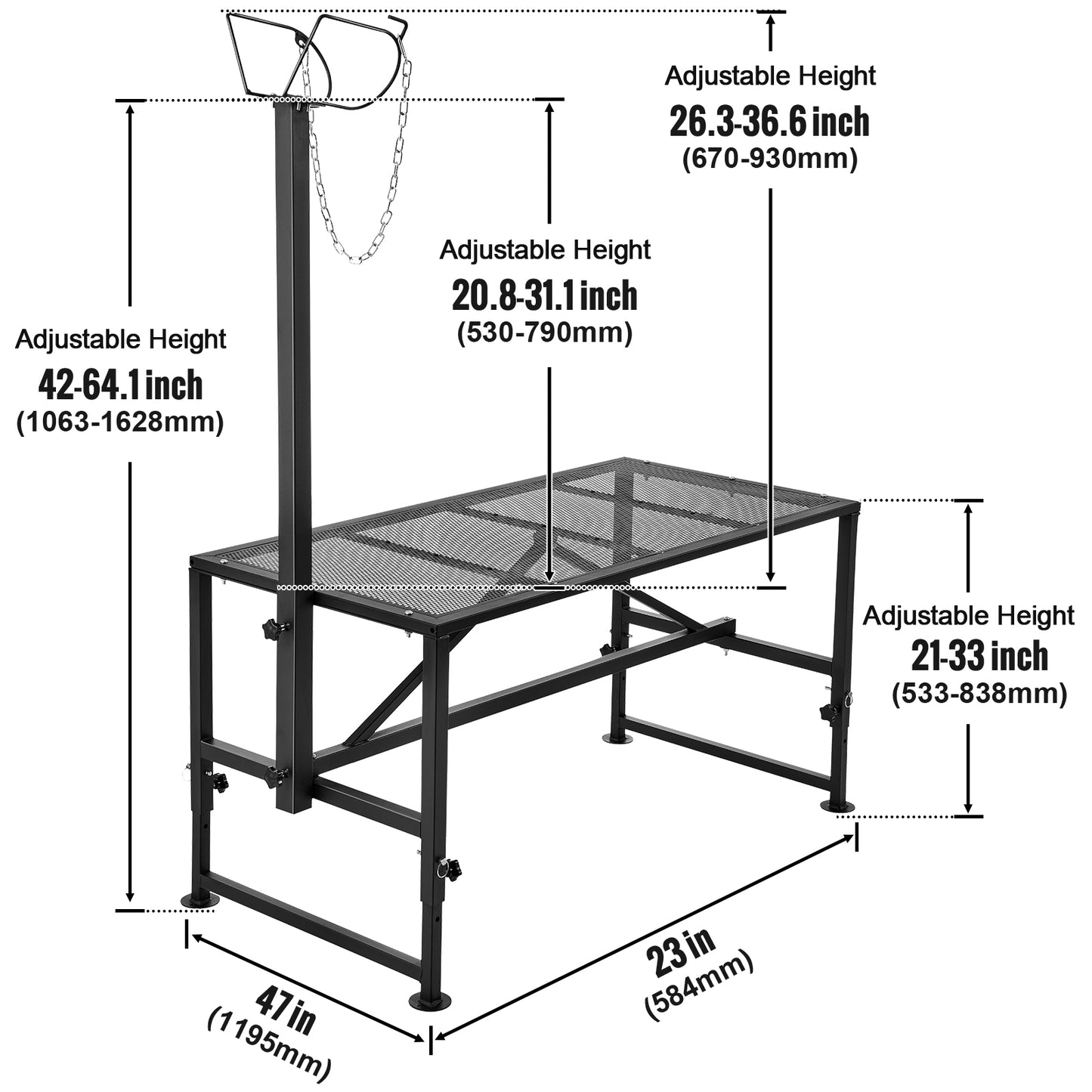Goat  Sheep Stand Livestock Stand Adjustable Height Metal Livestock Milking And Shearing Stand For