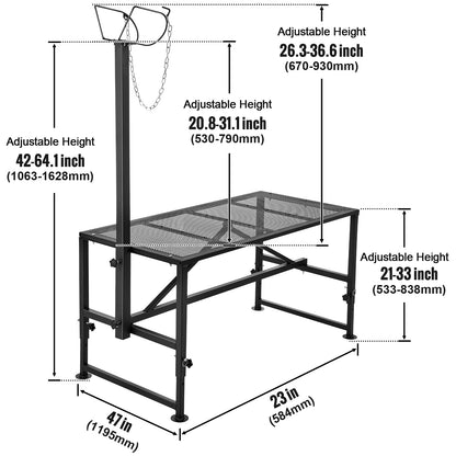 Goat  Sheep Stand Livestock Stand Adjustable Height Metal Livestock Milking And Shearing Stand For