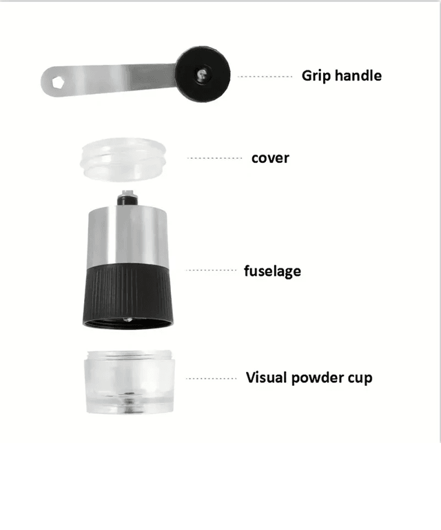 BrewMate Mini Manual Coffee Grinder With Ceramic Burr Core 8