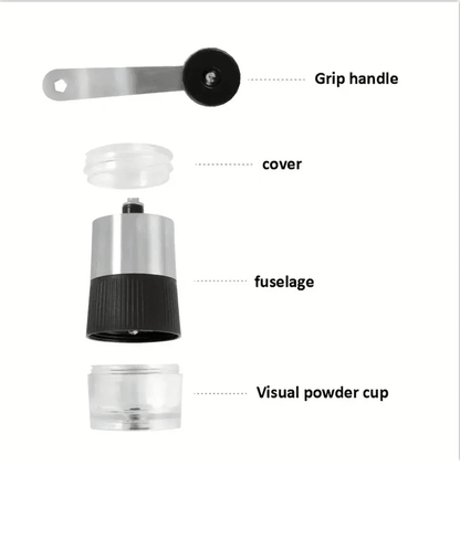 BrewMate Mini Manual Coffee Grinder With Ceramic Burr Core 8