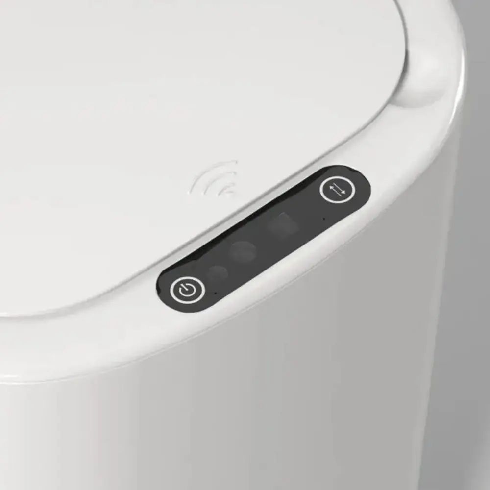 Automatic Smart Sensing Trash Can Electric Touchless White Waste Bin Waterproof For Kitchen  Bathro 3