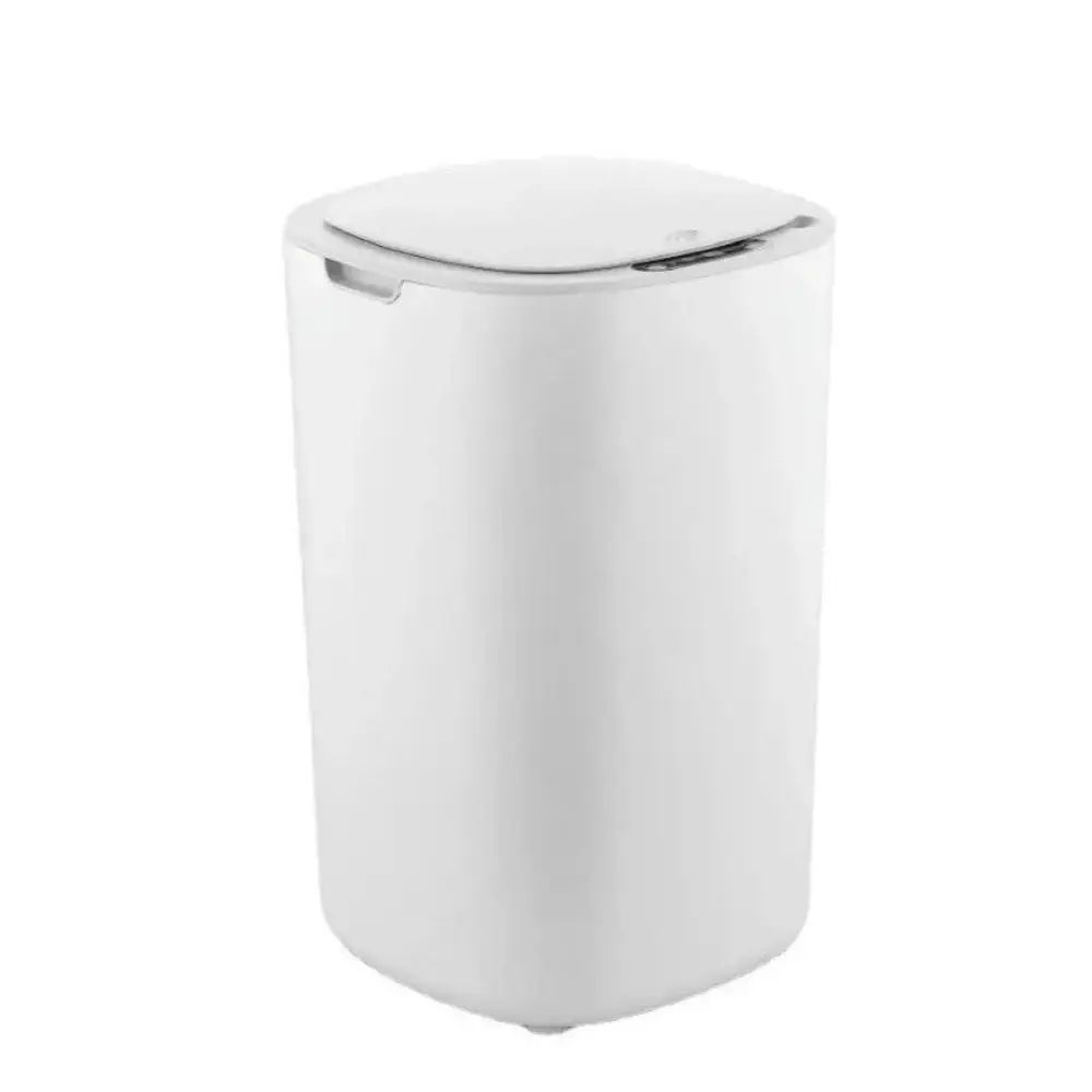 Automatic Smart Sensing Trash Can Electric Touchless White Waste Bin Waterproof For Kitchen  Bathro 4