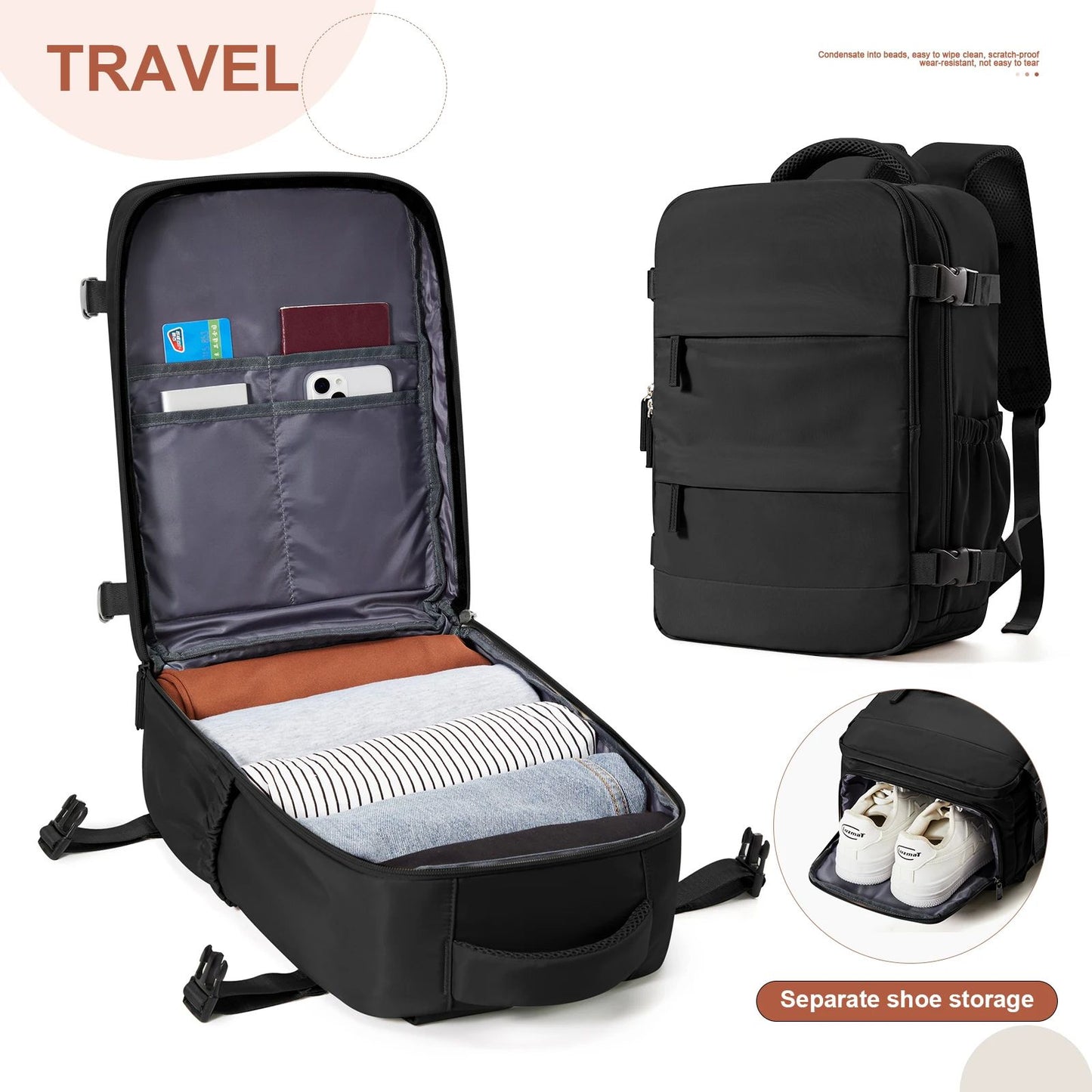 Ryanair Backpack CabinApproved Travel Backpack For Men  Women Hand Luggage Laptop Backpack 7