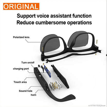 Lecoo C8 Smart Glasses  Wireless Bluetooth 50 Sunglasses Headset With HD Mic For Calls  Outdoor Spo 3