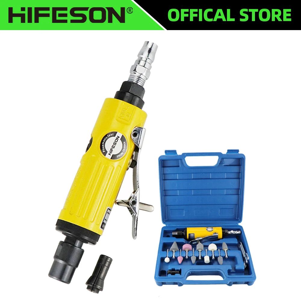 Air Die Grinder Straight Pneumatic Grinding Tool, Polishing Machine for Metalworking & Engraving Projects