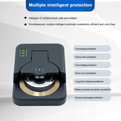 Universal Mini Button Battery Charger With LED Light Portable Coin Cell Charger 4