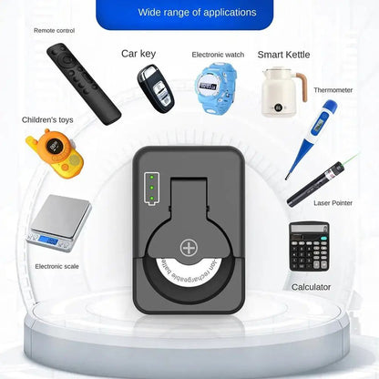 Universal Mini Button Battery Charger With LED Light Portable Coin Cell Charger 3