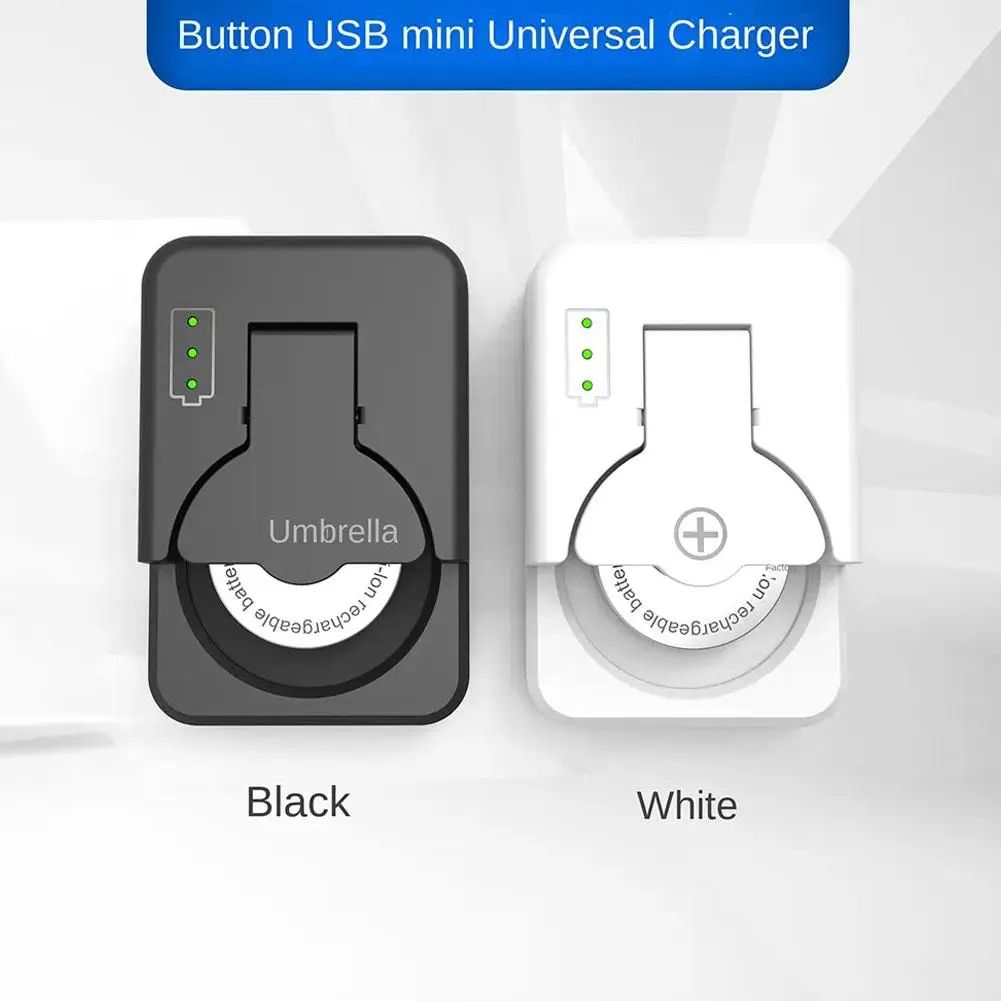 Universal Mini Button Battery Charger With LED Light Portable Coin Cell Charger 5