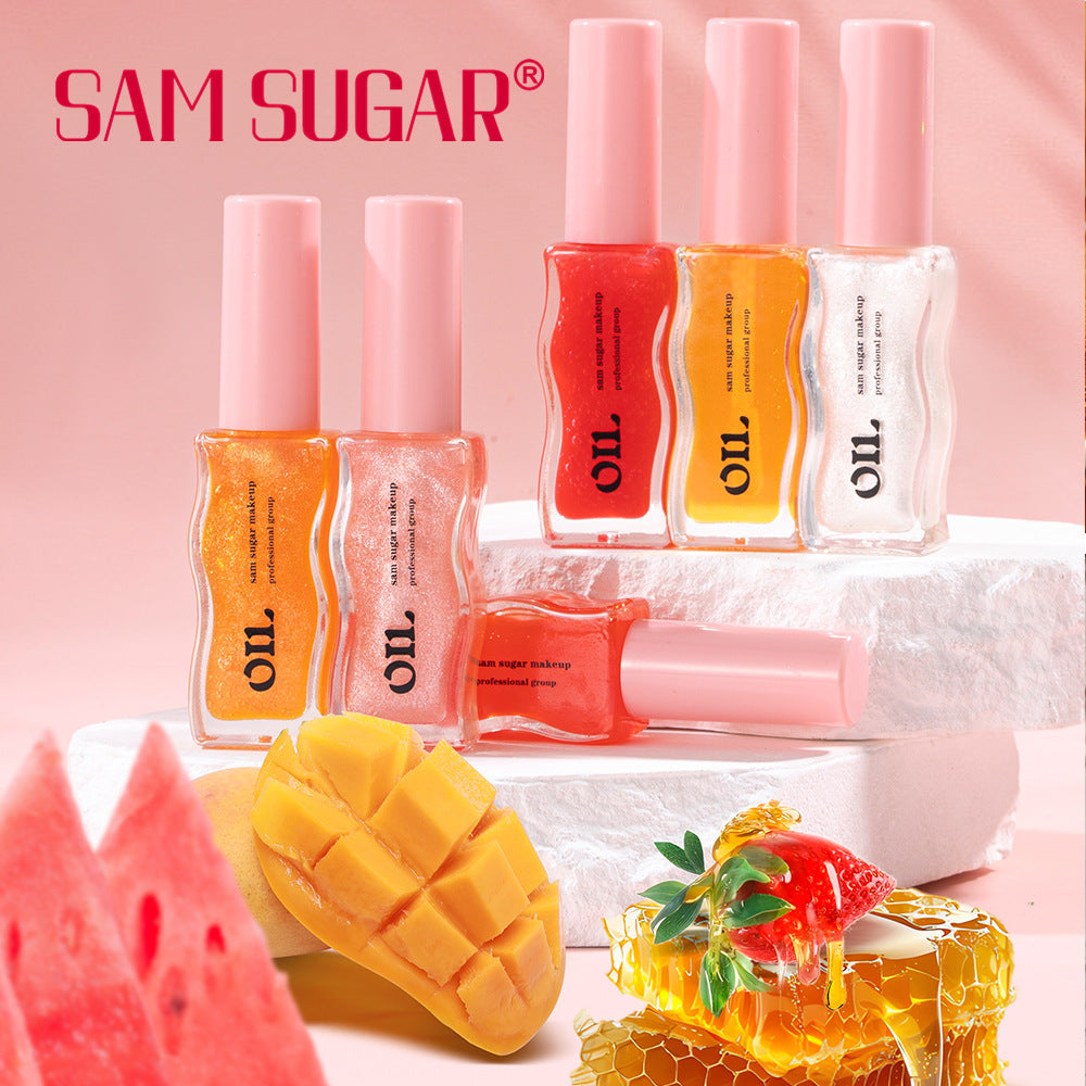 Fruit Honey Essence Lip Oil, Sexy Plump Lip Jelly with Strawberry Tint, Waterproof & Moisturizing Lip-gloss