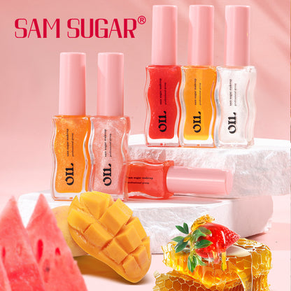 Fruit Honey Essence Lip Oil, Sexy Plump Lip Jelly with Strawberry Tint, Waterproof & Moisturizing Lip-gloss