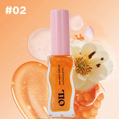 Fruit Honey Essence Lip Oil, Sexy Plump Lip Jelly with Strawberry Tint, Waterproof & Moisturizing Lip-gloss