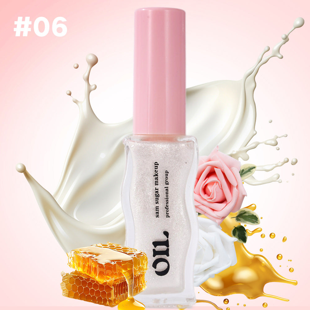 Fruit Honey Essence Lip Oil, Sexy Plump Lip Jelly with Strawberry Tint, Waterproof & Moisturizing Lip-gloss