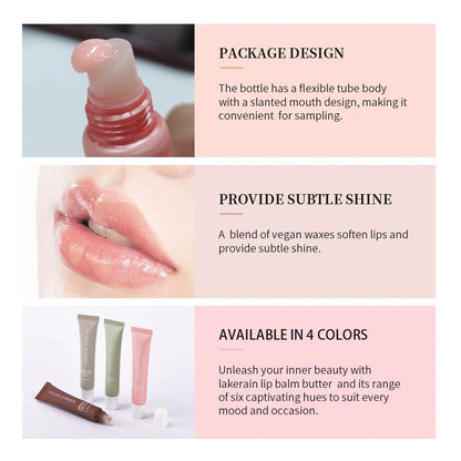Summer Lip Balm Moisturizing Mirror Lip Gloss With Vanilla Mint Iced Coffee Cake Scent Transparent  1