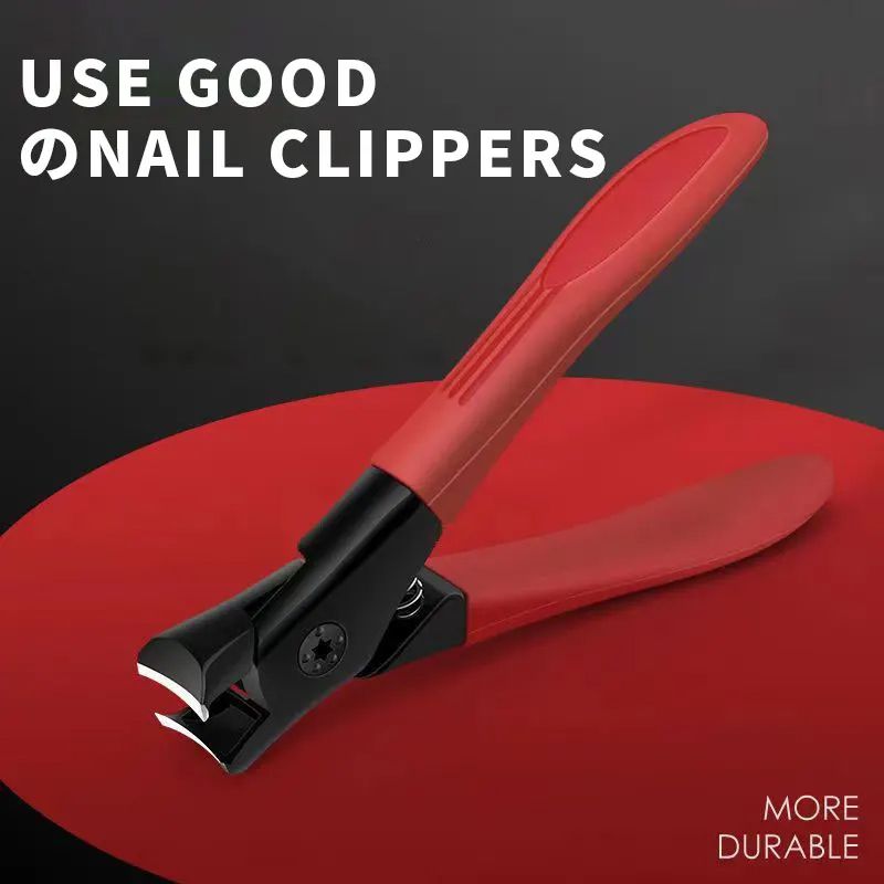 Large Opening Nail Clippers Gray Nail Trimmer for Thick Nails Durable Stainless Steel for Elderly Individual Household