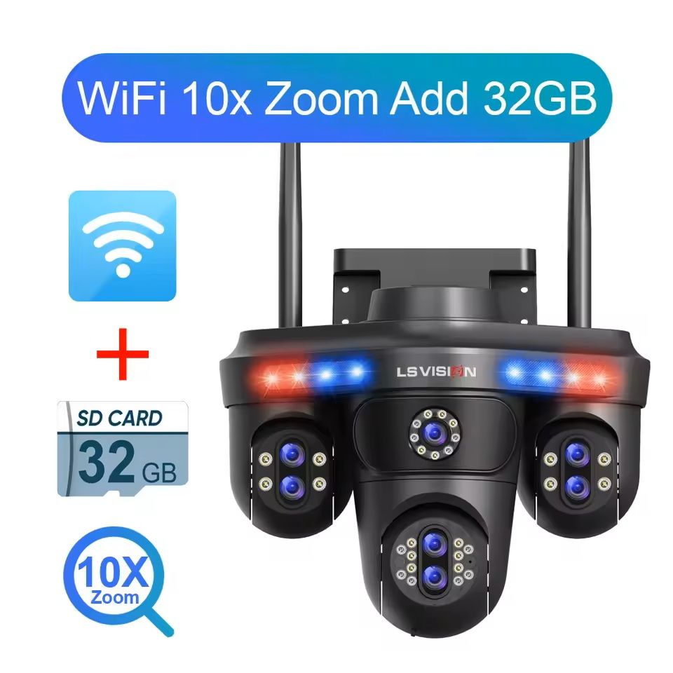 Outdoor 35MP Wireless PTZ Security Camera With 10X Zoom And Auto Tracking 7