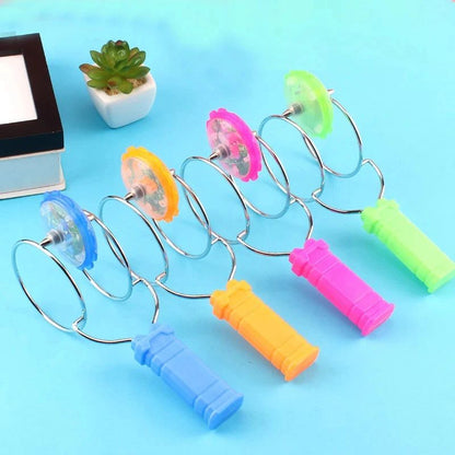 LED Magic Magnetic Orbit Spinning Creative HandCranked Gyroscope With Luminous Colorful Light Rotat 3