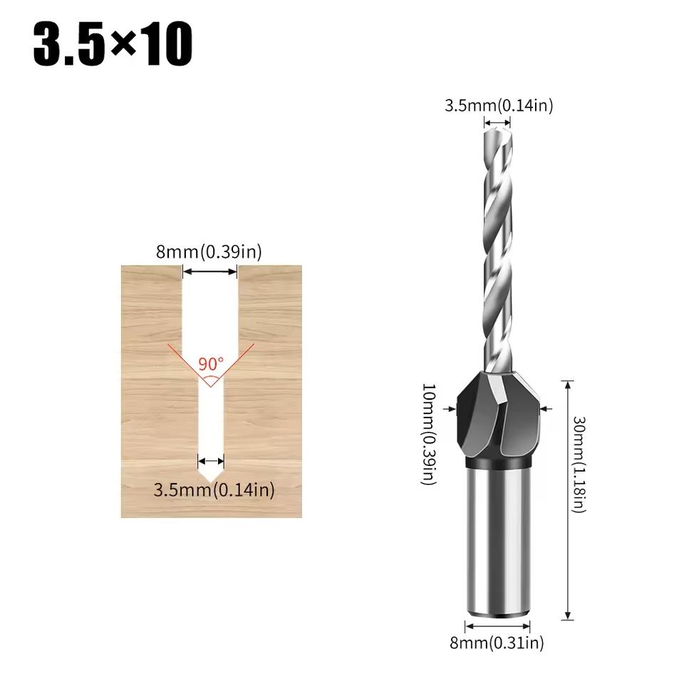 Adjustable Countersink Drill Bit Set For Woodworking And Precision Boring 13