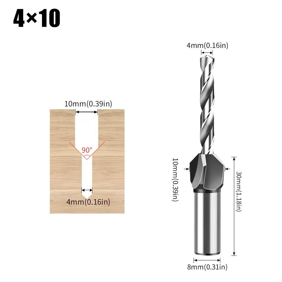Adjustable Countersink Drill Bit Set For Woodworking And Precision Boring 14