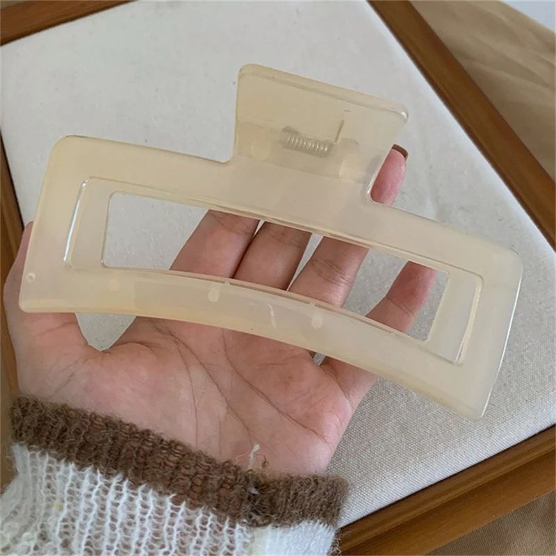 Oversized Girl Hair Clip Simple And Versatile Large Hair Accessory Strong Hold Hair Claw For Thick  6